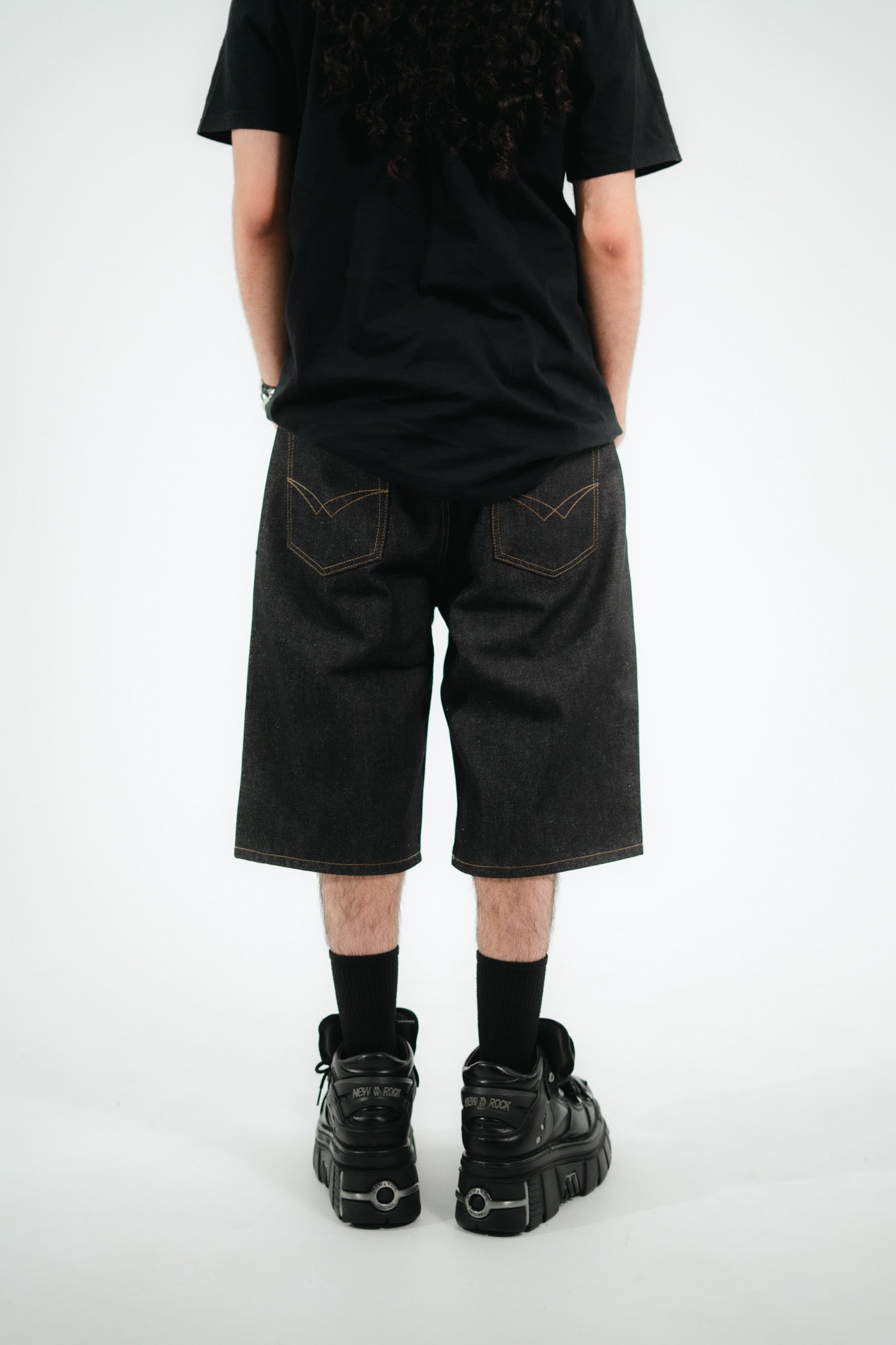 Rock Skull Denim Shorts