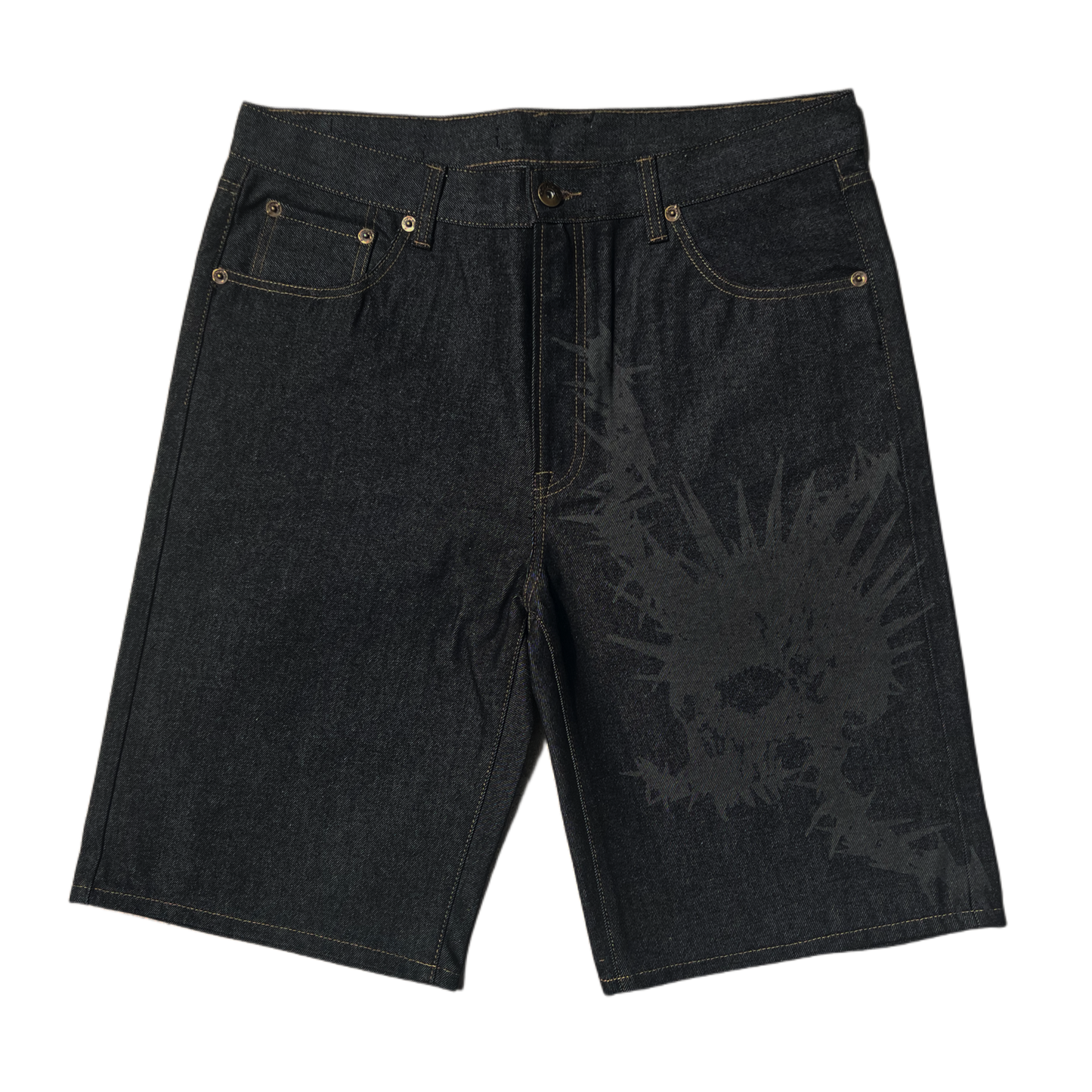 Rock Skull Denim Shorts