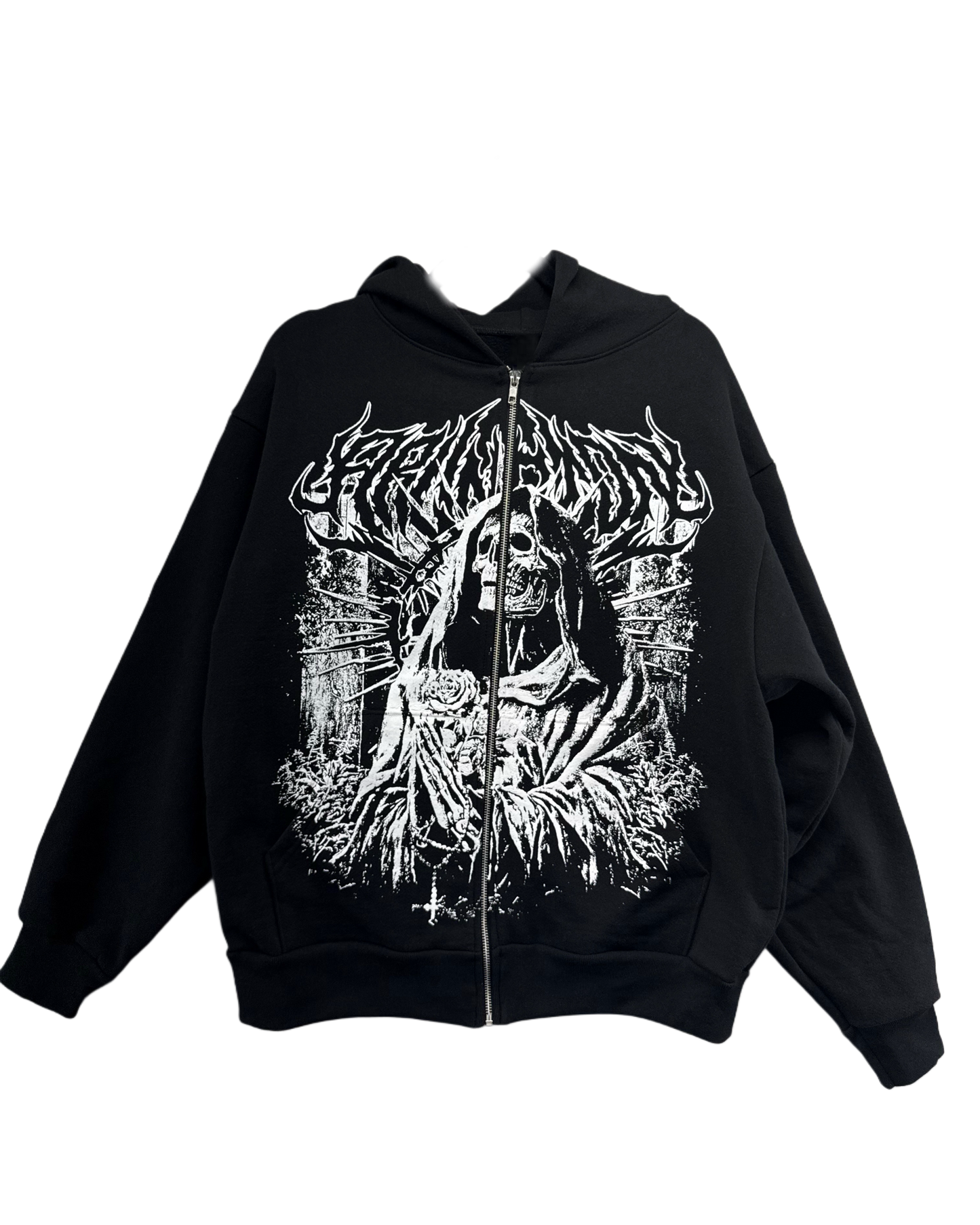 SANTA MUERTE ZIP-UP HOODIE