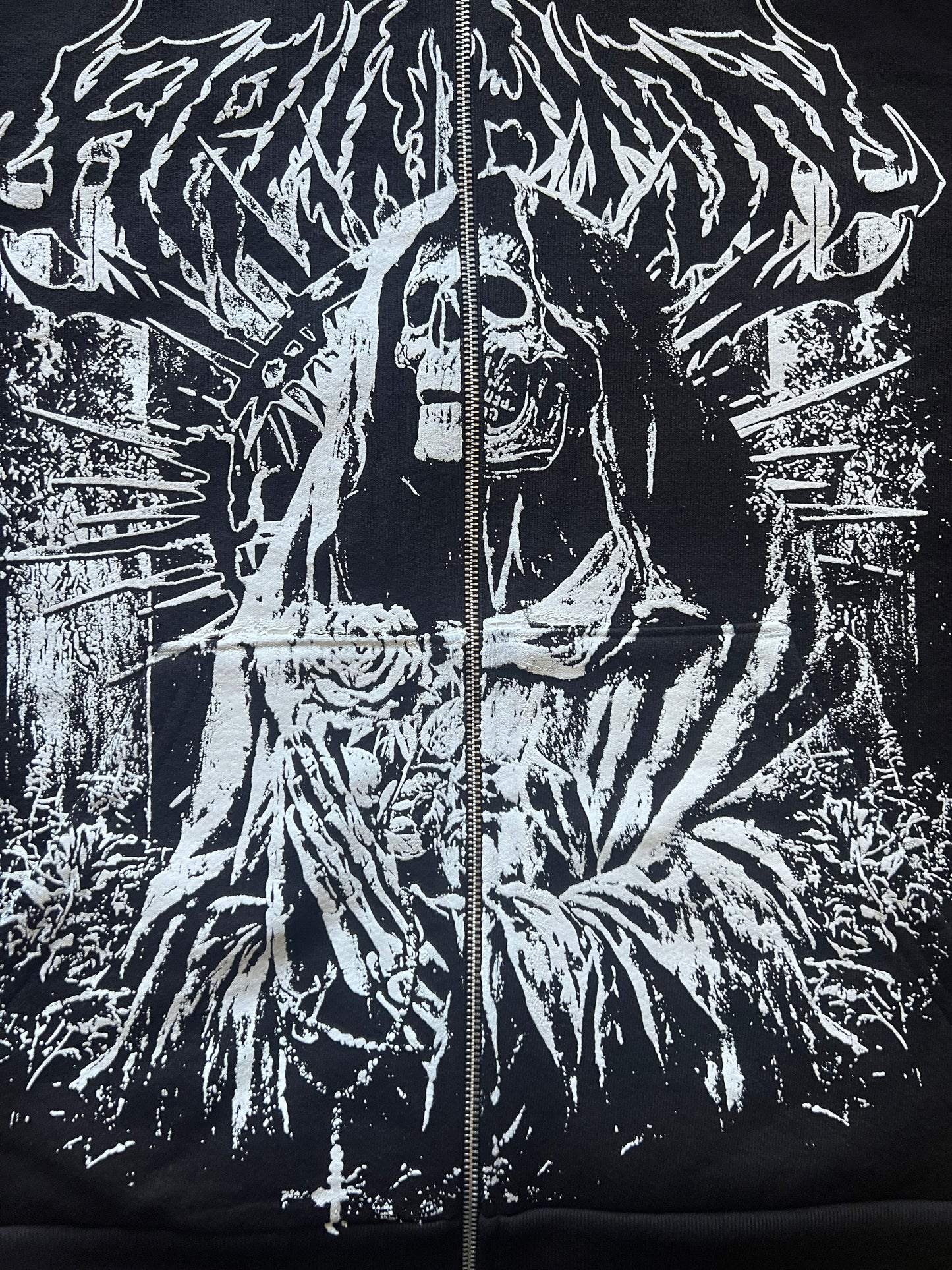 SANTA MUERTE ZIP-UP HOODIE